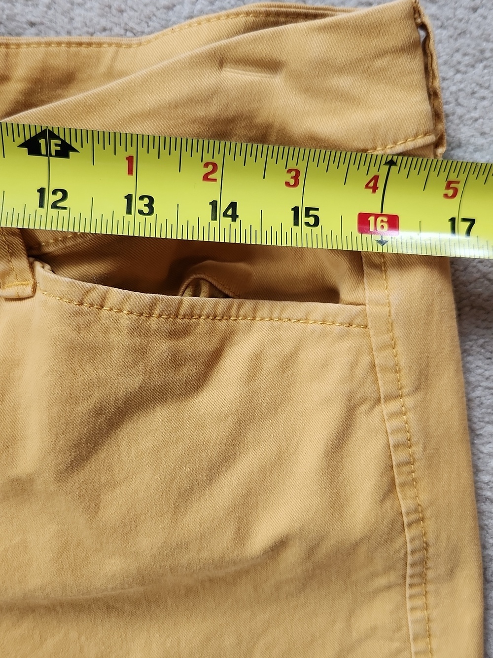 Old Navy Pixie Chinos Yellow - 12 - Picture 6 of 7